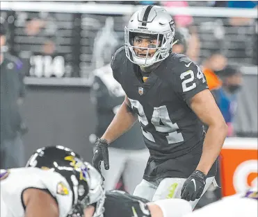  ?? Rick Scuteri The Associated Press ?? Raiders safety Johnathan Abram recorded 10 tackles in Monday’s win over the Ravens.