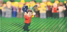  ?? Picture / AP ?? The Lego version of Justin Rose’s famous eagle at the 1998 Open.