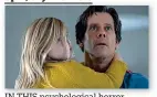  ??  ?? IN THIS psychologi­cal horror, Amanda Seyfried and Kevin Bacon (pictured with Avery Essex) are the couple having a deeply disturbing vacation at a rental home in Wales.