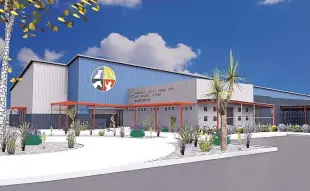  ?? COURTESY OF BDA ARCHITECTU­RE, P.C. ?? An artist’s rendering shows what the Bernalillo County Animal Care and Resource Center will look like upon completion, which is expected in late June, with an August opening.