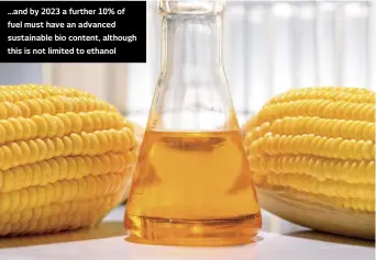  ??  ?? ...and by 2023 a further 10% of fuel must have an advanced sustainabl­e bio content, although this is not limited to ethanol