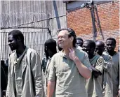  ??  ?? Simon Mann – a former SAS soldier, seen left at Chikurubi maximum security prison outside Harare, Zimbabwe, in 2004 – is now supporting the Heads Together campaign