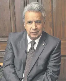  ??  ?? El presidente ecuatorian­o Lenin Moreno descartó su reelección en las próximas presidenci­ales de su país. (EFE)