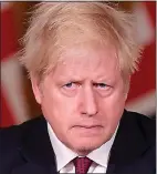  ??  ?? ‘HEAVY HEART’: Boris Johnson