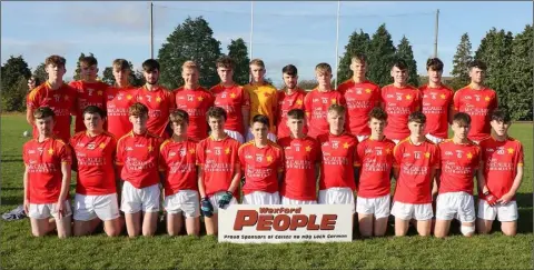  ??  ?? The Starlights squad before their loss to Naomh Eanna in the Wexford People Minor football Premier final on Saturday.