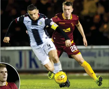  ??  ?? Chris Cadden (left) reckons David Turnbull, who started against St Mirren on Wednesday, is destined for big things