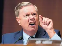  ?? ANDREW HARNIK AFP/GETTY IMAGES ?? Senate Judiciary Committee member Sen. Lindsey Graham called Kavanaugh the “victim” in the case.