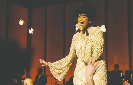  ?? PHOTOS: MGM ?? Jennifer Hudson does a good job of portraying Aretha Franklin in Respect, but Liesl Tommy's new biopic never quite lives up to the potential created by the singer's dramatic life and career.