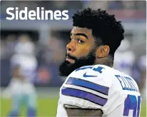  ??  ?? A federal appeals court Thursday lifted an injunction that blocked a six-game suspension for Cowboys running back Ezekiel Elliott, clearing the way for the NFL’s punishment over domestic violence allegation­s.