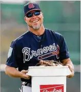  ?? CURTIS COMPTON/CCOMPTON@AJC.COM ?? Former Braves third baseman Chipper Jones, at spring training in February,will enter the Hall of Fame this summer.