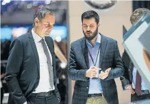  ??  ?? Oliver Blume, CEO of Porsche (left), and Rimac CEO Mate Rimac.