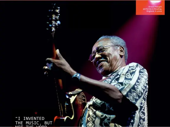  ??  ?? Ernest Ranglin performs in Reading, England, in 2002
