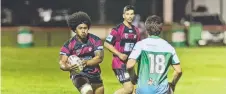  ?? Picture: Kevin Farmer ?? STRONG SURGE: Gus Mati takes a hit-up for Valleys against Beenleigh on Saturday night.