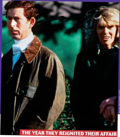  ?? Y TT E G / M A H R G M TI : e r u t c i P ?? Together again: Charles and Camilla during a day spent hunting in 1979