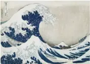 ??  ?? « Un coin confortabl­e (A son aise. Le kimono bleu) », de William Merritt Chase (à gauche). Ci-contre : « Sous la vague au large de Kanagawa », d’Hokusai et sa version très minérale par Georges Seurat : « Le Bec du Hoc, Grandcamps ».