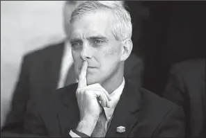  ?? AP/CHARLES DHARAPAK ?? White House Chief of Staff Denis McDonough, shown here Oct. 28, is the primary conduit to angry Democratic lawmakers who want to delay parts of the health-care law as he heads up damage control.