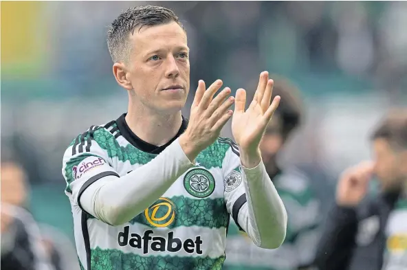  ?? ?? INFLUENTIA­L: Celtic captain Callum Mcgregor was back to his best in the victory over Hearts, believes manager Brendan Rodgers.