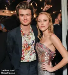  ??  ?? Joe Keery and Maika Monroe