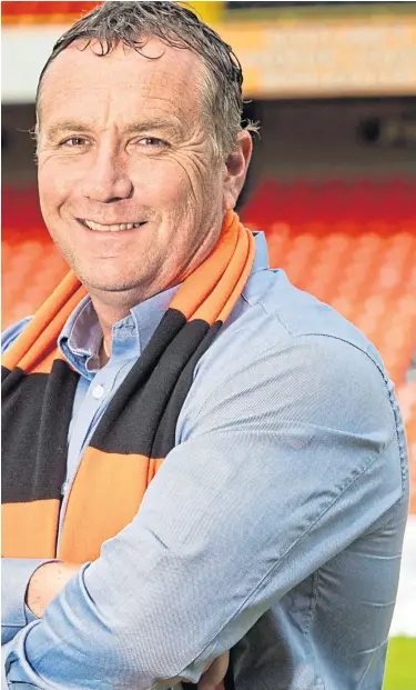  ??  ?? HAPPY THOUGHTS: Dundee United boss Micky Mellon, above, dreams of success with the club like in 2010 when the Tangerines won the Scottish Cup, left.