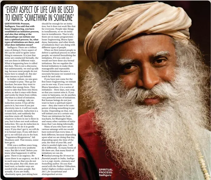  ?? ?? SPIRITUAL PROCESS: Sadhguru