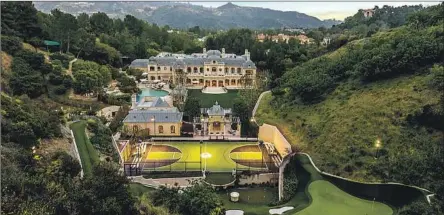  ?? Anthony Barcelo ?? THE BEVERLY PARK property has a driving range, skate park, grotto-style pool and five-hole golf course. It was sold for $55 million.