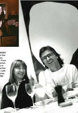  ??  ?? PREVIOUS PAGES Peter Doyle in the Cicada kitchen, in the 1990s. From top: in the kitchen at Reflection­s in 1984; Doyle at Est in the 2000s; with his wife Beverley at Cicada, 1996.