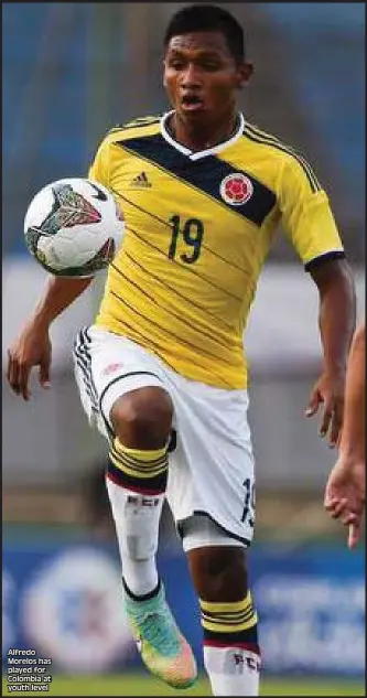  ??  ?? Alfredo Morelos has played for Colombia at youth level