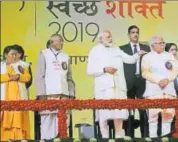  ?? PTI ?? Prime minister Narendra Modi launches the 'Swachh Shakti 2019' programme, in Kurukshetr­a on Tuesday.