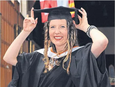  ??  ?? Julie Mortimer has graduated from Aberdeen University with a Postgradua­te Diploma in education.