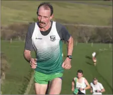  ??  ?? Parnell’s Mick Byrne, who came in third in the Wicklow Senior Cross Country in Kilcoole.