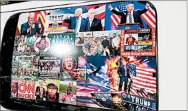  ?? PAUL BILODEAU/SUN SENTINEL ?? Pipe bomb suspect Cesar Sayoc’s van had photos of Trump critics in crosshairs.