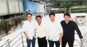  ??  ?? Teamwork: Lee’s sons are working with him to grow the business further, namely (from left) Jack Lee, Chee Kok, Joewel and Johnson.