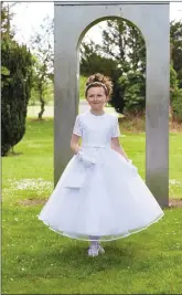  ??  ?? Irish Designed Holy Communion Dresses available at Marians, Boyle