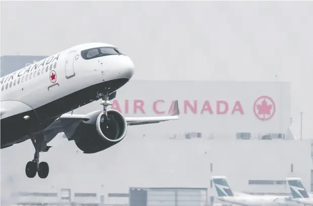  ?? PETER J THOMPSON / FINANCIAL POST ?? An Air Canada CEO Michael Rousseau says pilots remain on staff and planes are ready to go, meaning the airline can ramp up flights quickly.