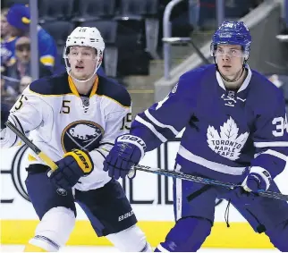  ?? DAVE ABEL ?? Buffalo Sabres star Jack Eichel may be buddies with Auston Matthews, but when it comes to the Leafs, Eichel says, “We don’t like them. They don’t like us.”