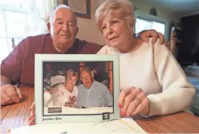  ?? CHRIS PEDOTA/USA TODAY NETWORK ?? Bertram “Buzz” and Carol Palk of Whipanny, N.J., talk about their experience­s after they were removed from a cruise ship in Mexico because of a problem with Carol’s health. The photo was taken on the ship.