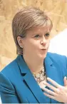  ?? Picture: PA. ?? First Minister Nicola Sturgeon.