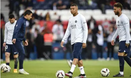  ?? ?? Kylian Mbappé’s future has dominated this summer with PSG keen to move on from the saga. Photograph: Joly Victor/ABACA/Shuttersto­ck