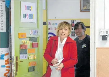  ?? Foto: J. Chavarri ?? La exportavoz de Bildu en Vitoria, Miren Larrion, en las elecciones municipale­s de 2019.