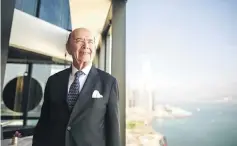  ??  ?? US Commerce Secretary Wilbur Ross poses before a round table briefing in Hong Kong on September 27. Ross said he was optimistic over talks between president Donald Trump and Chinese president Xi Jinping in November as they seek to reduce a trade...