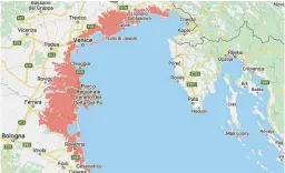  ?? COASTAL.CLIMATECEN­TRAL.ORG ?? ... schlimmer kommen: Ganze Regionen (rot) versinken.