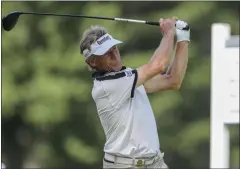  ?? TORK MASON — THE ASSOCIATED PRESS ?? Bernhard Langer, the 65-year-old PGA Tour Champions star, shot a 68 Friday to grab the second-round lead in the U.S. Senior Open in Stevens Point, Wis.