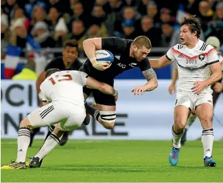  ?? PHOTO: REUTERS ?? Loose forward Liam Squire was one of the best All Blacks against the French XV in Lyon.