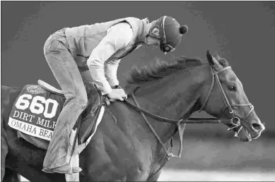  ?? BARBARA D. LIVINGSTON ?? Omaha Beach, who runs in the BC Dirt Mile, will stand at Spendthrif­t when he is done racing.