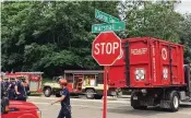  ?? BLIZZARD / STAFF NICK ?? Crews searched for several hours in June 2016 before they located the buried body of James B. Rogers, a worker who had a trench collapse on him in Washington Twp.