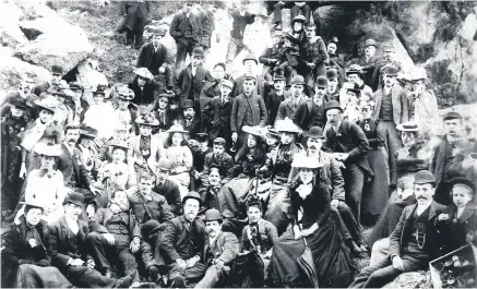 ??  ?? Workers from Kirkpatric­k Ltd, in Walsall, on a works outing, possibly to Scarboroug­h, in the 1900s