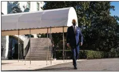  ?? (Washington Post/Demetrius Freeman) ?? President Joe Biden leaves the White House as he heads to Atlanta to deliver a speech on voting rights on Jan. 11, 2022. One year into his presidency, Carter was more popular than Biden is now, though his approval ratings eventually dropped.