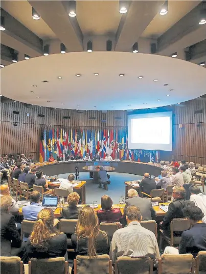  ?? EFE ?? Balance. Un momento de la asamblea de la CEPAL en la que se presentó su informe sobre la región.