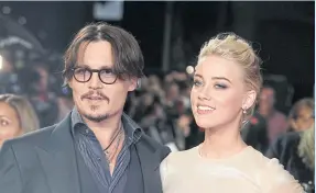  ??  ?? Johnny Depp and Amber Heard.