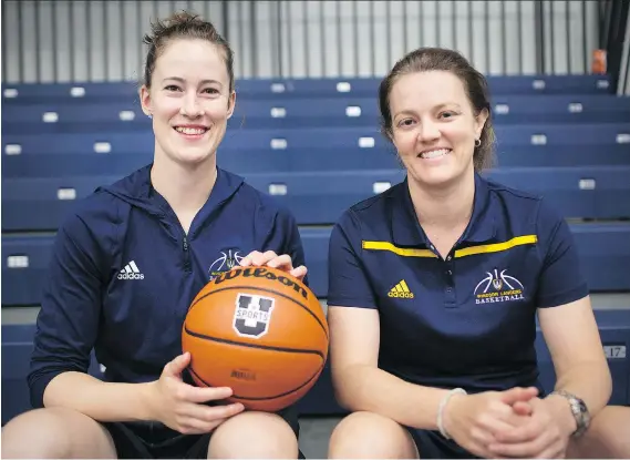  ?? DAX MELMER ?? Emma Duinker, left, will be replacing Chantal Vallee as head coach of the University of Windsor women’s basketball team while Vallee is on a leave of absence.